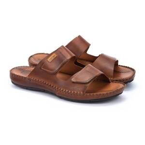 NEW PIKOLINOS men's tarifa leather slide sandal in cuero
